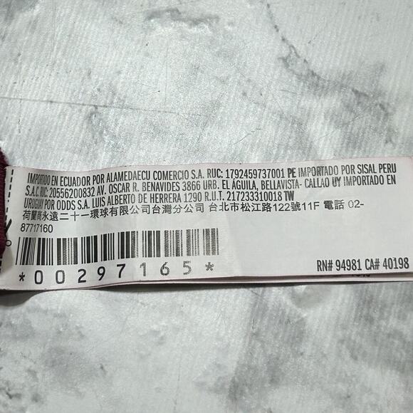 Forever 21 Jumpsuit M Burgundy Red Velvet Strappy Pants Belted Witchygoth Girly - Picture 6 of 7